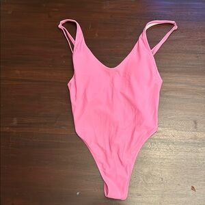 NWOT Relleciga pink thong swimsuit size small